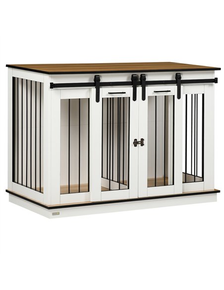 PawHut Dog Crate Furniture for Large Dogs, Double Dog Cage for Small Dogs - pic 141707 | FastDaddyshop