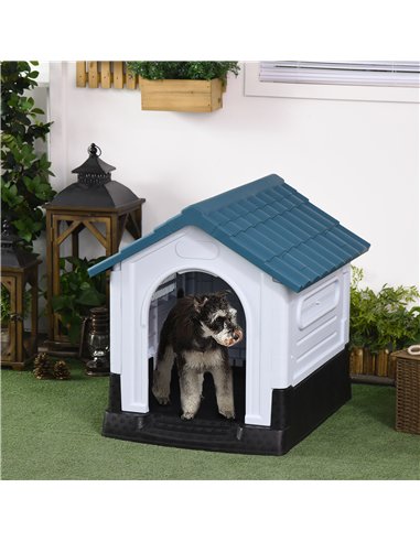 PawHut Outside Dog Kennel House, for Miniature Dogs, 64.5 x 57 x 66cm