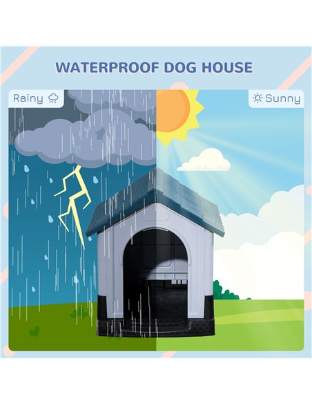 PawHut Outside Dog Kennel House, for Miniature Dogs, 64.5 x 57 x 66cm - pic 141721 | FastDaddyshop