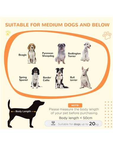 PawHut Dog Crate Furniture, Dog Cage End Table, with Wheels, for Medium Dogs, 80 x 60 x 76.5cm  - White