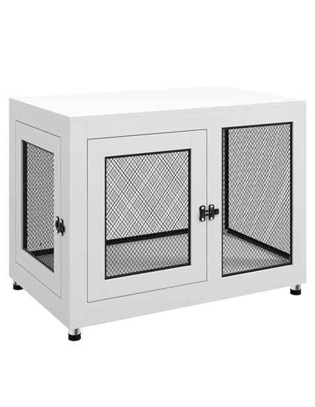 PawHut 2-in-1 Dog Cage & Side Table, with Two Doors, Cushion, for Large Dogs - pic 141743 | FastDaddyshop