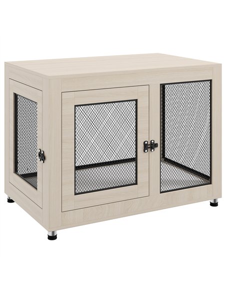 PawHut 2-in-1 Dog Cage & Side Table, with Two Doors, Cushion, for Large Dogs - pic 141752 | FastDaddyshop