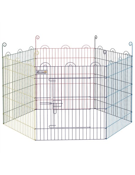 PawHut Pet Playpen Crate, with Six Panels, Door, for Indoors and Outdoors - pic 141833 | FastDaddyshop