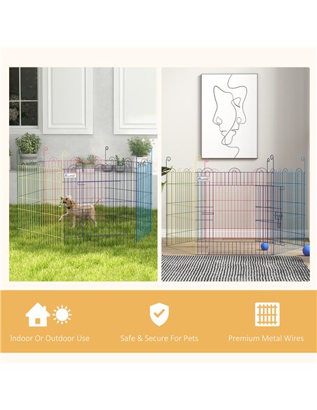 PawHut Pet Playpen Crate, with Six Panels, Door, for Indoors and Outdoors - pic 141839 | FastDaddyshop
