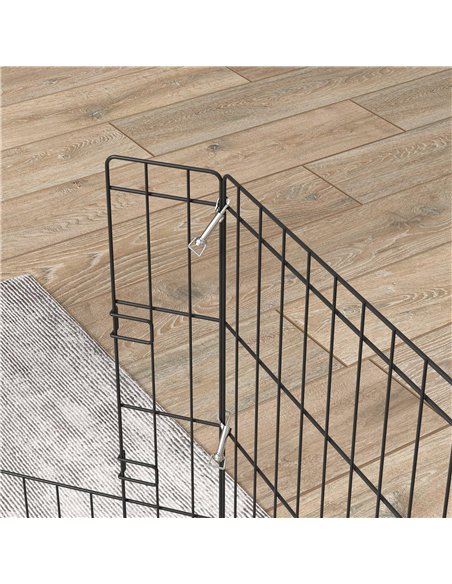 PawHut Dog Playpen, Puppy Pen, Eight-Panel Metal Fence, for Small Dogs, Indoors, Outdoors - Black - pic 141921 | FastDaddyshop