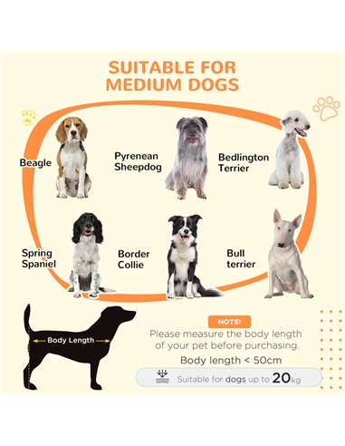 PawHut Dog Crate Furniture with Removable Cushion for Medium Dogs, 80 x 54 x 57cm - Brown