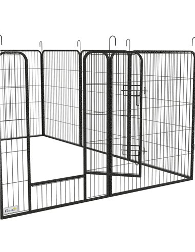 PawHut 12 Panels Heavy Duty Puppy Playpen, for Small Dogs, Indoor and Outdoor Use - Silver
