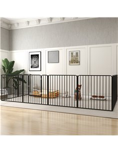 PawHut 80cm 8 Panels Heavy Duty Dog Pen, Pet Playpen for Indoors, Outdoors, Small, Medium Dogs 2