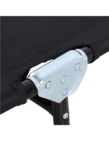 Outsunny Portable Folding Sun Lounger with 5-Position Adjustable Backrest, Black - pic 14213 | FastDaddyshop