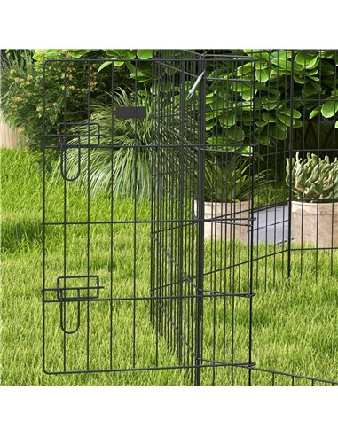 PawHut 8 Panel DIY Dog Pen with Door, for Dogs, Small Animals, Indoor/Outdoor Use, 76cm High