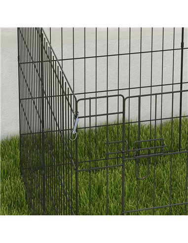 PawHut 8 Panel DIY Dog Pen with Door, for Dogs, Small Animals, Indoor/Outdoor Use, 76cm High