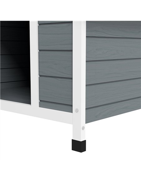 PawHut Outdoor Dog Kennel, Wooden Dog House, with Removable Floor, Anti-Corrosion Wood, for Large Dogs, 106.5H x 110W x 98Dcm - pic 142255 | FastDaddyshop