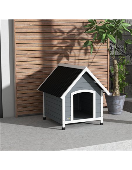 PawHut Outdoor Dog Kennel, Wooden Dog House, with Removable Floor, Anti-Corrosion Wood, for Medium Dogs,  82H x 75W x 88Dcm - pic 142263 | FastDaddyshop