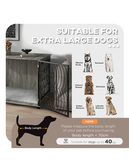 PawHut Dog Crate Furniture End Table w/ Plush Washable Cushion, Lockable Door, for Extra Large Dogs - pic 142295 | FastDaddyshop
