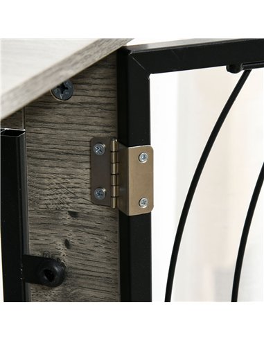 PawHut Dog Crate Furniture End Table w/ Plush Washable Cushion, Lockable Door, for Extra Large Dogs