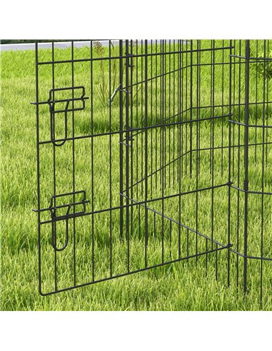 PawHut 8 Panel DIY Dog Pen with Door, for Dogs, Small Animals, Indoor/Outdoor Use, 91cm High