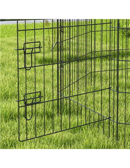 PawHut 8 Panel DIY Dog Pen with Door, for Dogs, Small Animals, Indoor/Outdoor Use, 91cm High - pic 142434 | FastDaddyshop