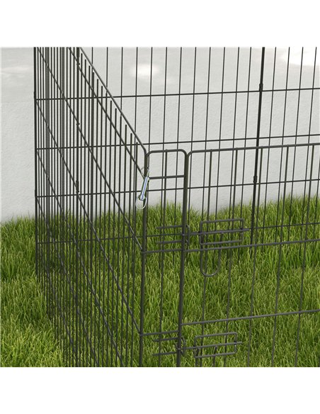PawHut 8 Panel DIY Dog Pen with Door, for Dogs, Small Animals, Indoor/Outdoor Use, 91cm High - pic 142435 | FastDaddyshop