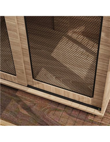 PawHut Dog Crate Furniture with Sliding Door for Large Dogs, 98 x 60 x 78cm, Walnut Brown