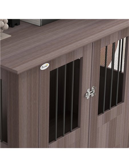 PawHut Dog Crate Table for Medium and Large Dogs with Magnetic Door for Indoor Use, 95 x 55 x 75 cm, Purple - pic 142615 | FastDaddyshop