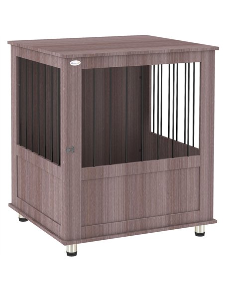PawHut Dog Crate Table for Medium and Large Dogs with Magnetic Door for Indoor Use, 60 x 55 x 70 cm, Purple - pic 142625 | FastDaddyshop