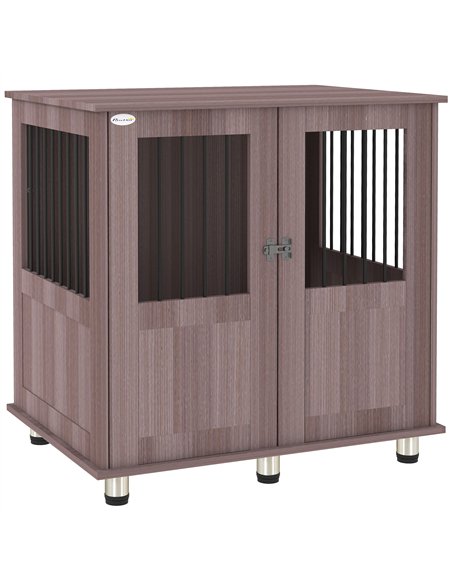 PawHut Dog Crate Table for Medium and Large Dogs with Magnetic Door for Indoor Use, 85 x 55 x 75 cm, Purple - pic 142634 | FastDaddyshop