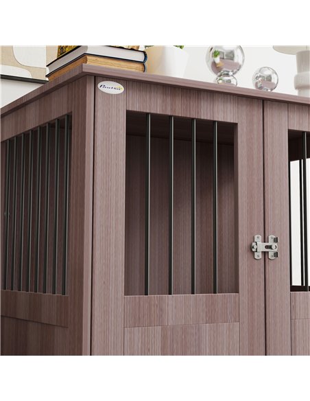 PawHut Dog Crate Table for Medium and Large Dogs with Magnetic Door for Indoor Use, 85 x 55 x 75 cm, Purple - pic 142642 | FastDaddyshop