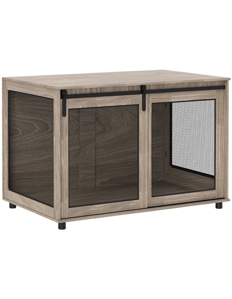 PawHut Dog Crate Furniture with Sliding Door for Extra Large Dogs, 118 x 75.5 x 82cm, Walnut Brown - pic 142661 | FastDaddyshop