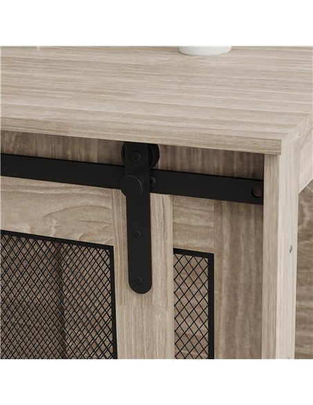 PawHut Dog Crate Furniture with Sliding Door for Extra Large Dogs, 118 x 75.5 x 82cm, Walnut Brown - pic 142669 | FastDaddyshop