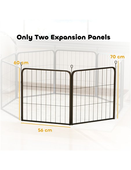 PawHut 2 Piece Dog Pen Expansion Pack for 60cm High Animal Pen with 3 Connecting Stakes - pic 142762 | FastDaddyshop