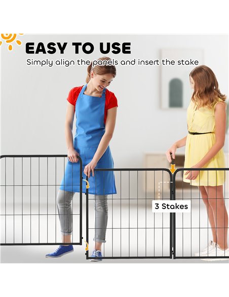 PawHut 2 Piece Dog Pen Expansion Pack for 60cm High Animal Pen with 3 Connecting Stakes - pic 142764 | FastDaddyshop