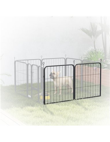 PawHut 2 Piece Dog Pen Expansion Pack for 60cm High Animal Pen with 3 Connecting Stakes