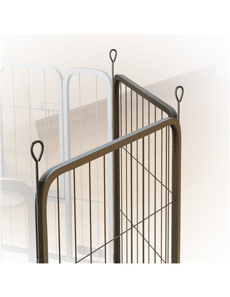 PawHut 2 Piece Dog Pen Expansion Pack for 60cm High Animal Pen with 3 Connecting Stakes - pic 142767 | FastDaddyshop