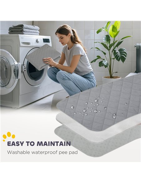 PawHut Steel Dog Whelping Box with Washable Whelping Pad, Windproof Cloth, for Small & Medium Dogs, 102 x 102 x 60cm - pic 142774 | FastDaddyshop
