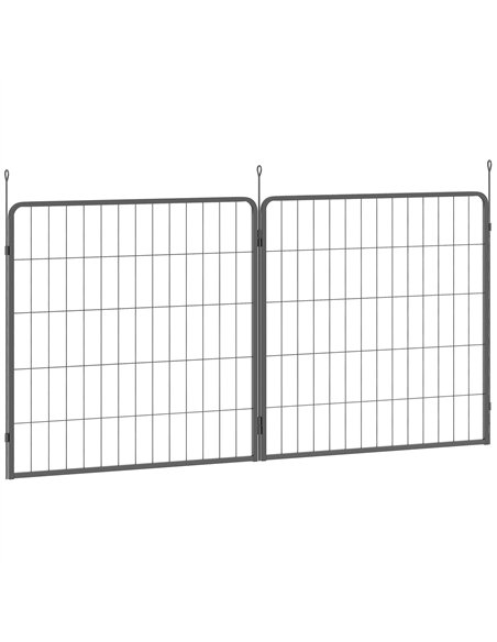 PawHut 2 Piece Dog Pen Expansion Pack for 80cm High Pet Playpen with 3 Stakes, for Small and Medium Dogs - pic 142787 | FastDaddyshop