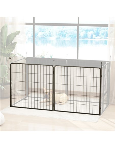 PawHut 2 Piece Dog Pen Expansion Pack for 80cm High Pet Playpen with 3 Stakes, for Small and Medium Dogs - pic 142788 | FastDaddyshop