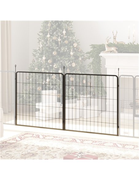 PawHut 2 Piece Dog Pen Expansion Pack for 80cm High Pet Playpen with 3 Stakes, for Small and Medium Dogs - pic 142793 | FastDaddyshop