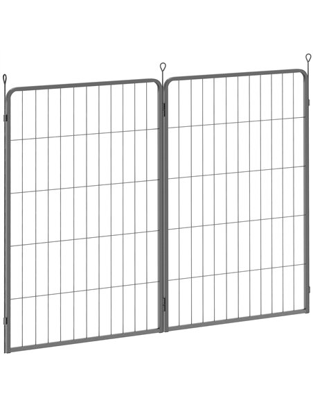 PawHut 2 Piece Dog Pen Expansion Pack for 100cm High Animal Pen with 3 Connecting Stakes - pic 142796 | FastDaddyshop
