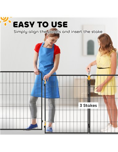 PawHut 2 Piece Dog Pen Expansion Pack for 100cm High Animal Pen with 3 Connecting Stakes
