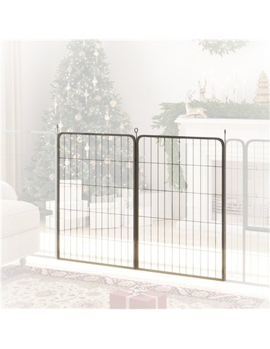 PawHut 2 Piece Dog Pen Expansion Pack for 100cm High Animal Pen with 3 Connecting Stakes
