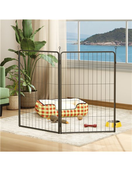 PawHut 2 Piece Dog Pen Expansion Pack for 100cm High Animal Pen with 3 Connecting Stakes - pic 142803 | FastDaddyshop