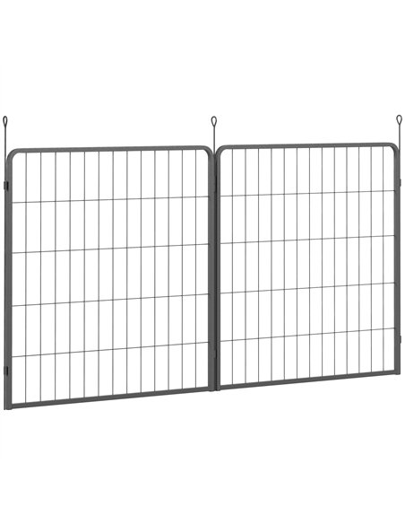 PawHut 2 Piece Dog Pen Expansion Pack for 80cm High Animal Pen with 3 Connecting Stakes - pic 142805 | FastDaddyshop