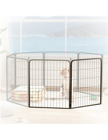 PawHut 2 Piece Dog Pen Expansion Pack for 80cm High Animal Pen with 3 Connecting Stakes