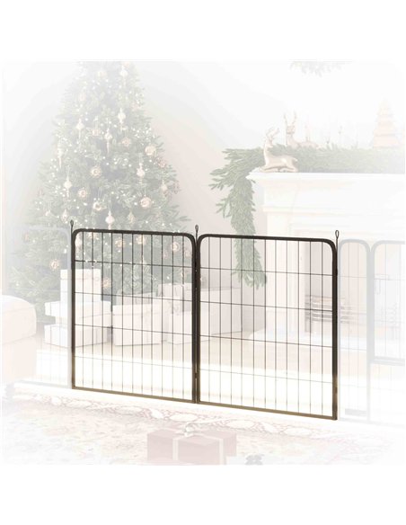 PawHut 2 Piece Dog Pen Expansion Pack for 80cm High Animal Pen with 3 Connecting Stakes - pic 142811 | FastDaddyshop