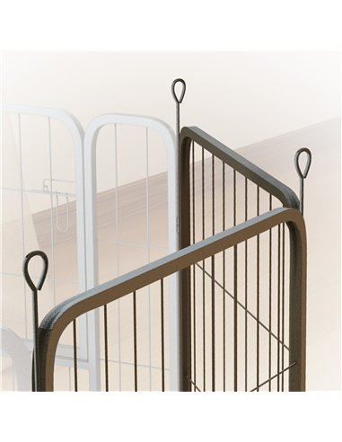 PawHut 2 Piece Dog Pen Expansion Pack for 80cm High Animal Pen with 3 Connecting Stakes