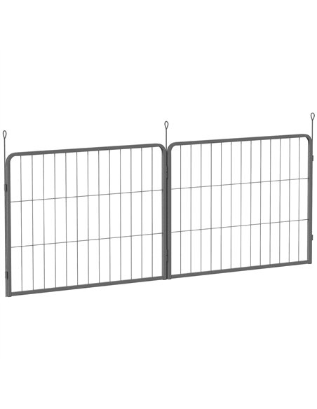 PawHut 2 Piece Dog Pen Expansion Pack for 60cm High Pet Playpen with 3 Stakes, for Small Dogs - pic 142814 | FastDaddyshop