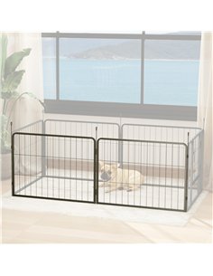 PawHut 2 Piece Dog Pen Expansion Pack for 60cm High Pet Playpen with 3 Stakes, for Small Dogs 2