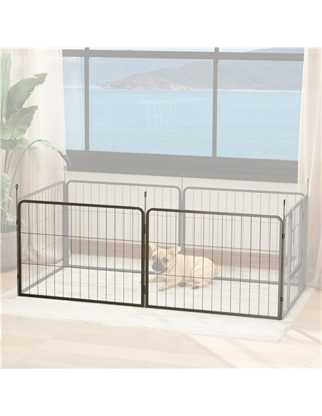 PawHut 2 Piece Dog Pen Expansion Pack for 60cm High Pet Playpen with 3 Stakes, for Small Dogs - pic 142815 | FastDaddyshop