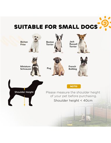 PawHut 2 Piece Dog Pen Expansion Pack for 60cm High Pet Playpen with 3 Stakes, for Small Dogs
