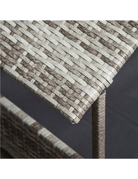 PawHut Wicker Dog House, Rattan Pet Bed, with Removable Cushion, Canopy, for Small and Medium Dogs - Dark Grey - pic 142857 | FastDaddyshop